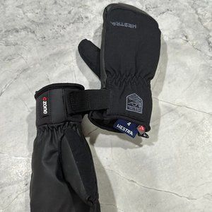 Kids Mittens, Black Hestra Primaloft Size 4 Waterproof Ski Mitt